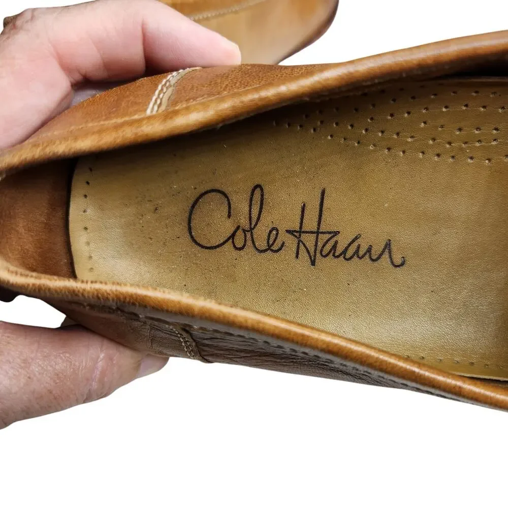 Cole Haan Brown Leather Loafers Slip On Shoes Men's Size 9M Classic